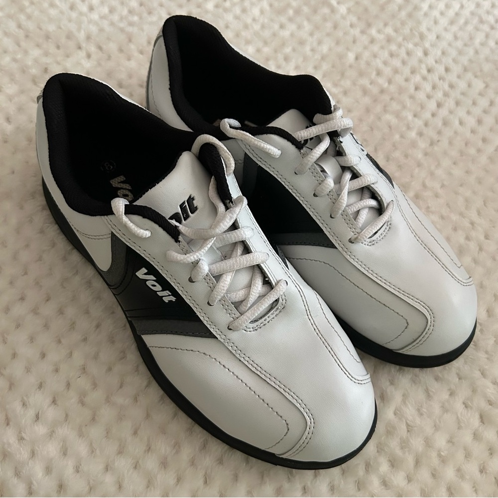 Voit Men's White and Black Golf Shoes, 8M